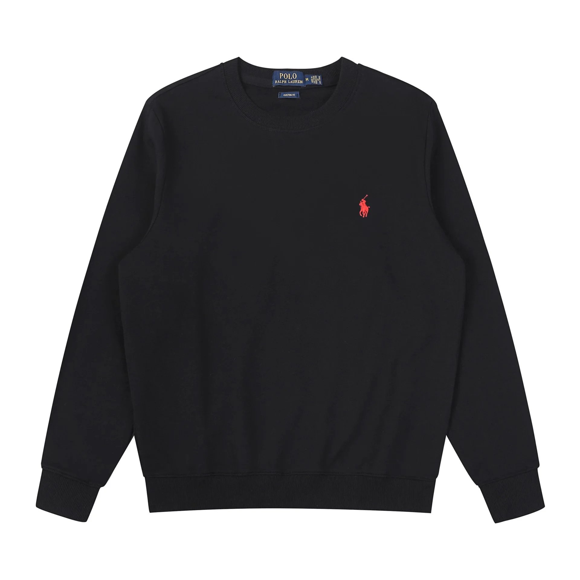 Round neck black and red logo